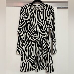 ASOS Zebra Print Long Sleeve Dress